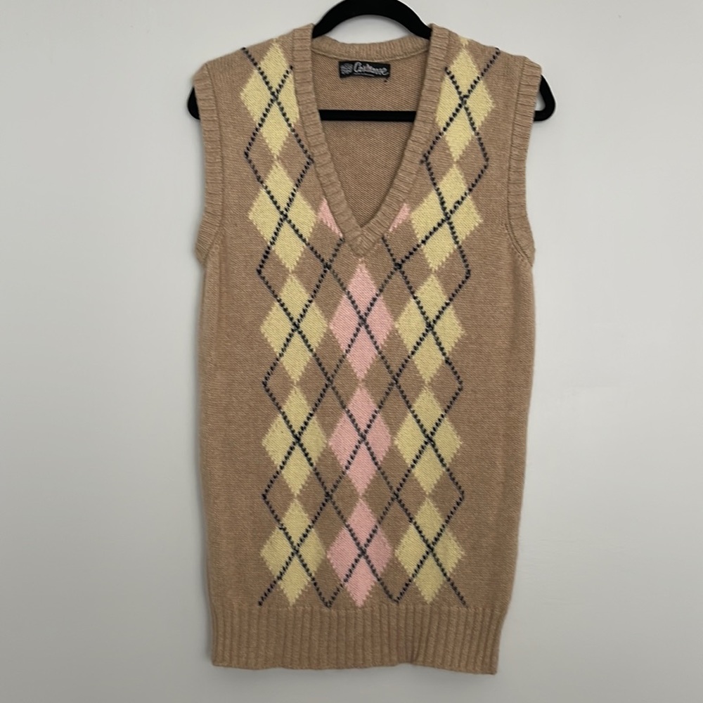 CoxMoore of England 100% Cashmere Sweater Vest Womens Sz M